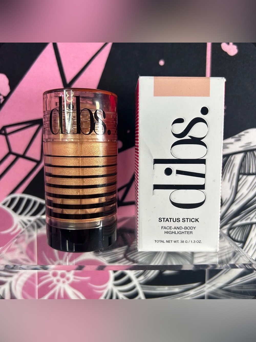 dibs "High Road Highlight" Status Stuck Face-And-Body Highlighter 38g Full Size